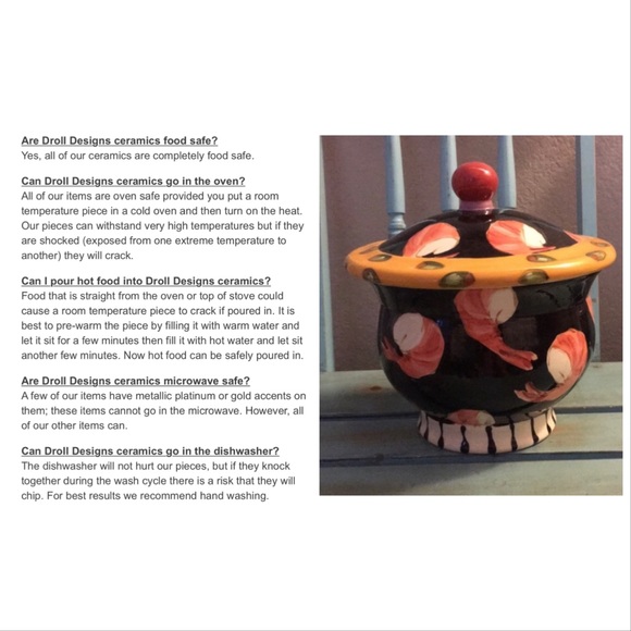 Droll Designs Large Vintage Black Shrimp Soup Tureen Covered Ceramic Pot 9”x 9.5 - Picture 7 of 13